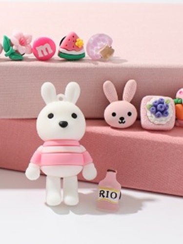 Pink Lover Rabbit Jibbitz