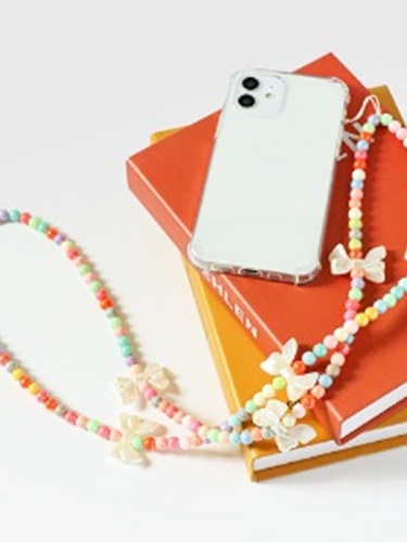 5 Color Pearl Ribbon Long Strap