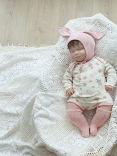 Flower Rabbit Romper with Hat
