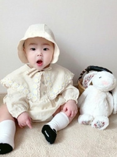 Butterfly Flower Bodysuit with Bonnet