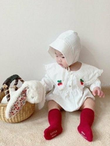 Butterfly Cherry Bodysuit with Bonnet