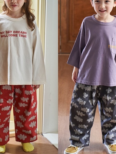 Flower Pintuck Pants