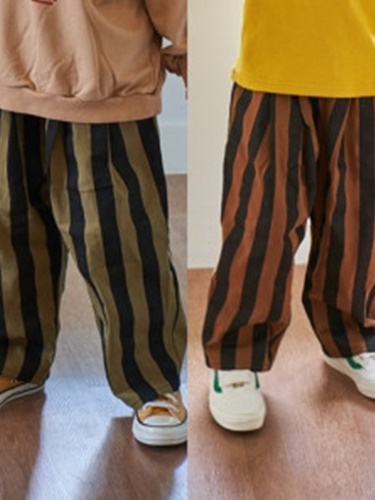 Stripe Pleated Pants