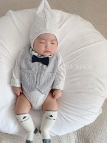 Ruan Tuxedo Romper with Hat