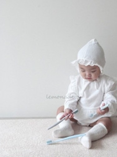 Milk Bodysuit with Bonnet