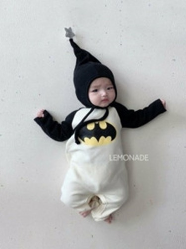 Bat Raglan Romper with Hat