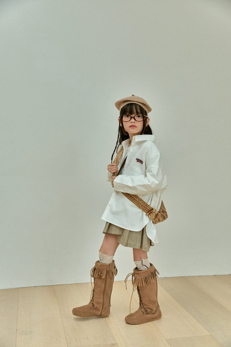 A-Market - Korean Children Fashion - #fashionkids - Unbalance Check Skirt - 12