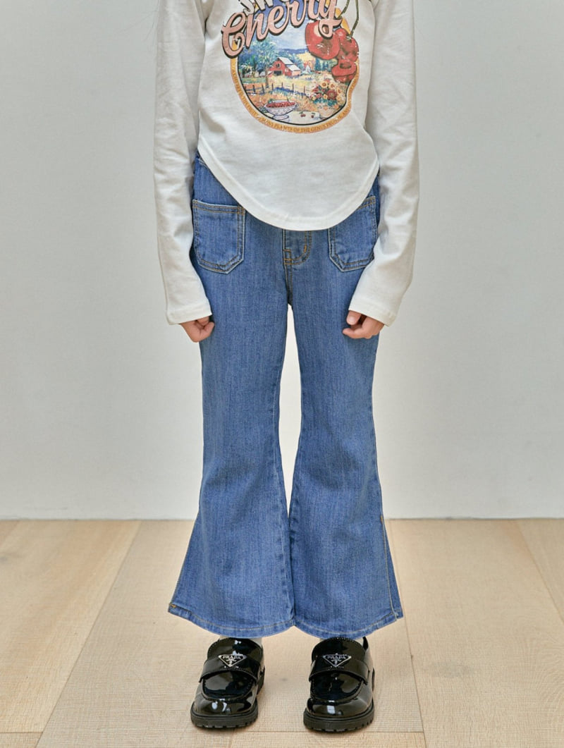 A-Market - Korean Children Fashion - #kidsstore - Slit Bootscut Pants - 2