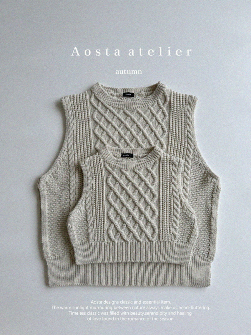 Aosta - Korean Women Fashion - #momslook - Knit Vest Adult - 4