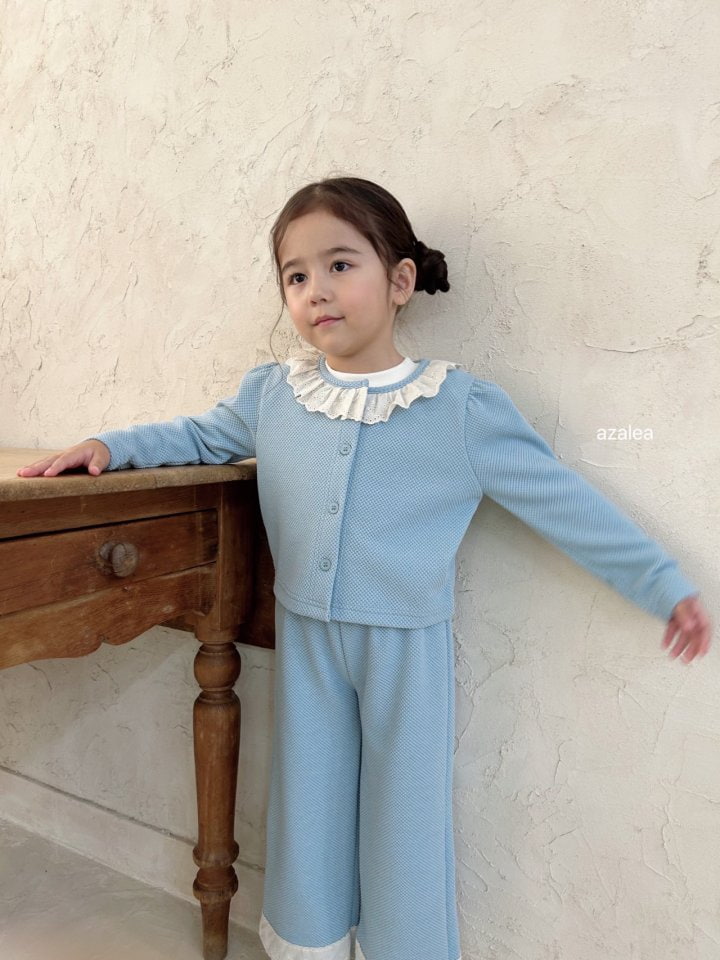 Azalea - Korean Children Fashion - #prettylittlegirls - Embo Cardigan Set-up - 8