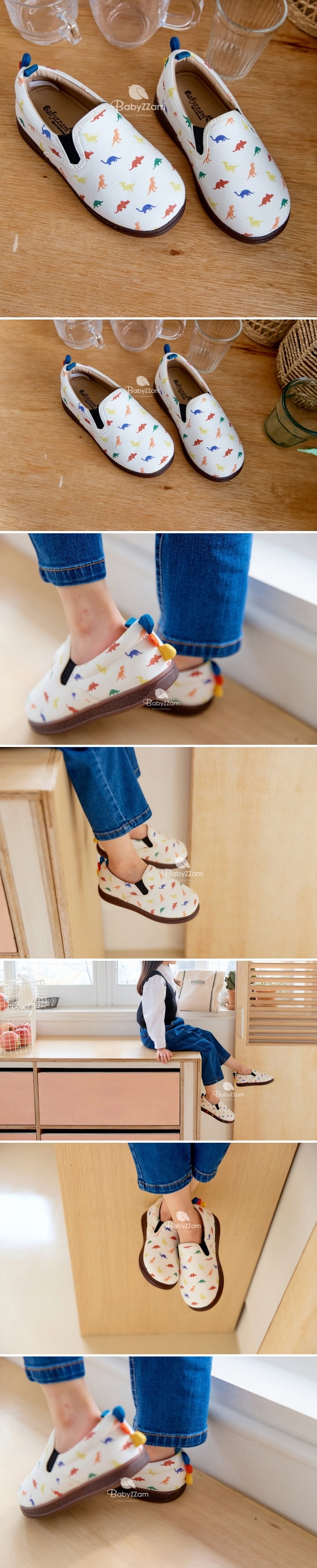 Babyzzam - Korean Children Fashion - #designkidswear - Dino LED Slip-on