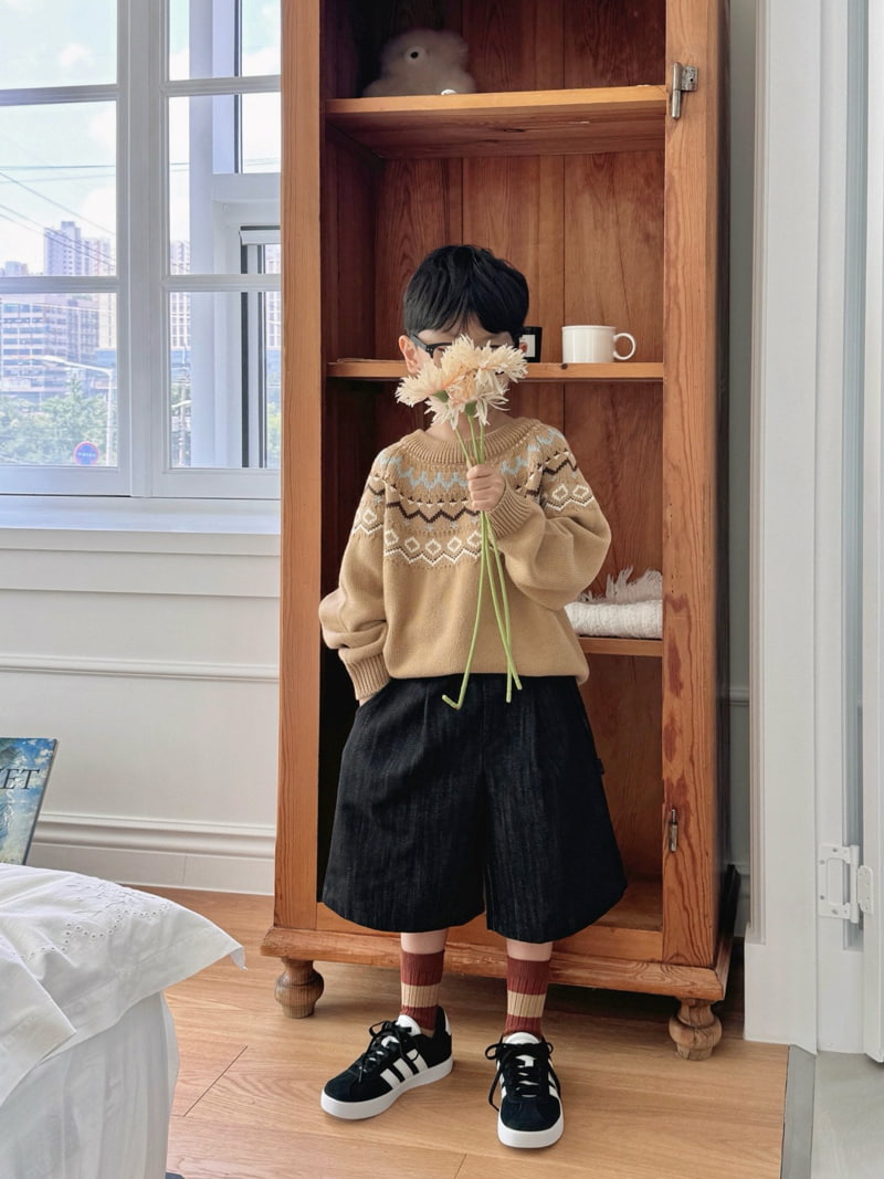 Bailey - Korean Children Fashion - #minifashionista - Burmuda Denim Pants - 2