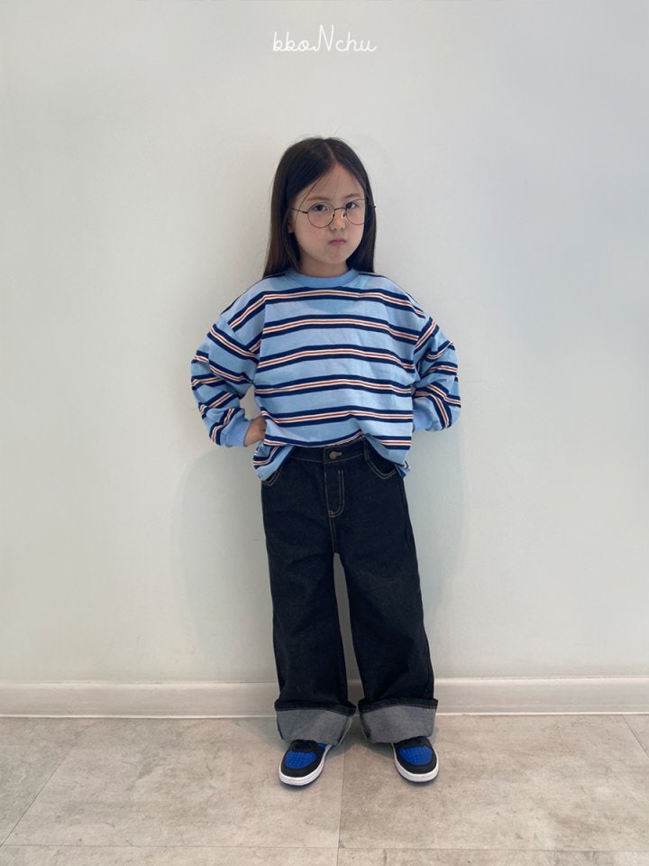 Bbonchu - Korean Children Fashion - #discoveringself - Stripe Box Tee - 7
