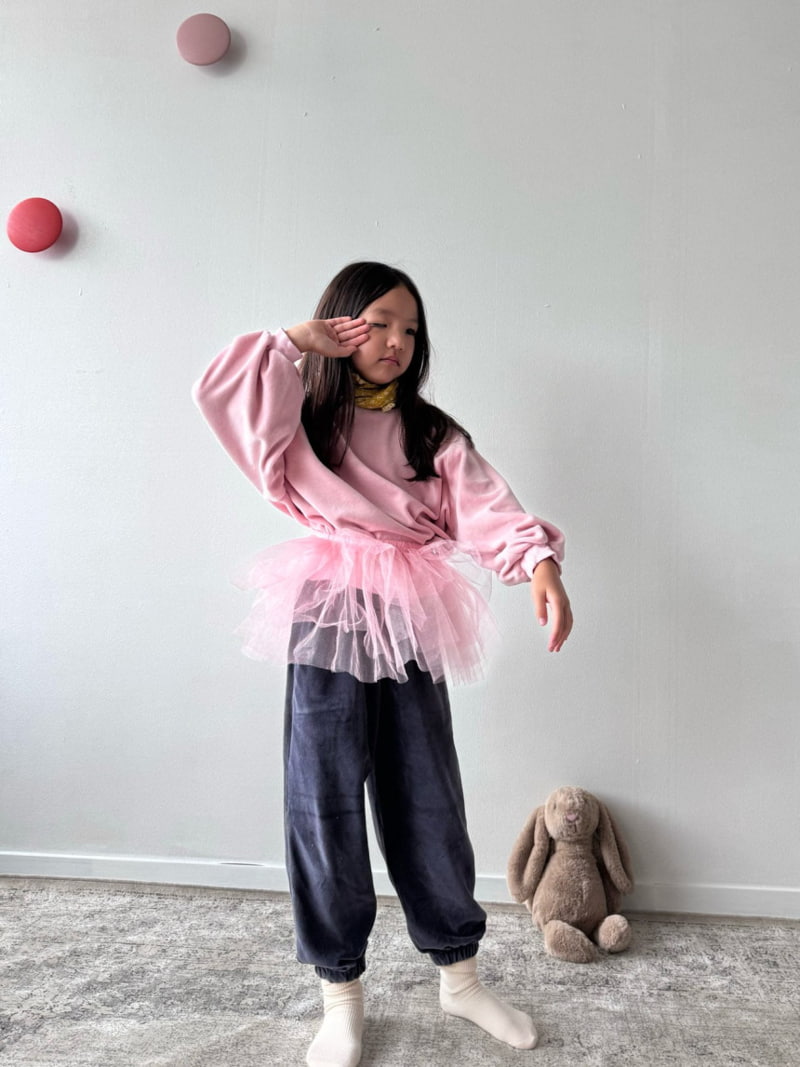 Bon Bon Butik - Korean Children Fashion - #childofig - Velvour Jogger Pants - 2