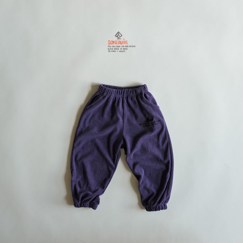Boneoune - Korean Children Fashion - #kidzfashiontrend - Terry Jogger Pants - 4