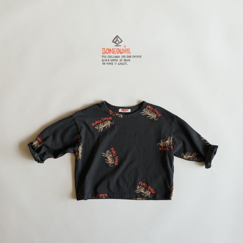 Boneoune - Korean Children Fashion - #Kfashion4kids - Peach Tiger Single Tee - 3