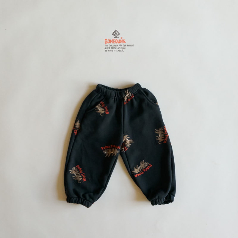 Boneoune - Korean Children Fashion - #littlefashionista - Peach Tiger Jogger Pants - 4