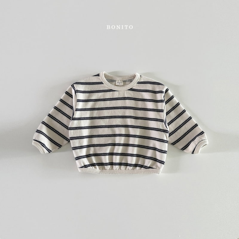 Bonito - Korean Baby Fashion - #onlinebabyboutique - Stripe Piping Tee - 4