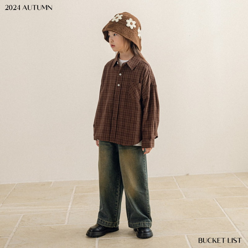 Bucket List - Korean Children Fashion - #childofig - Teen Wide Denim Pants - 8