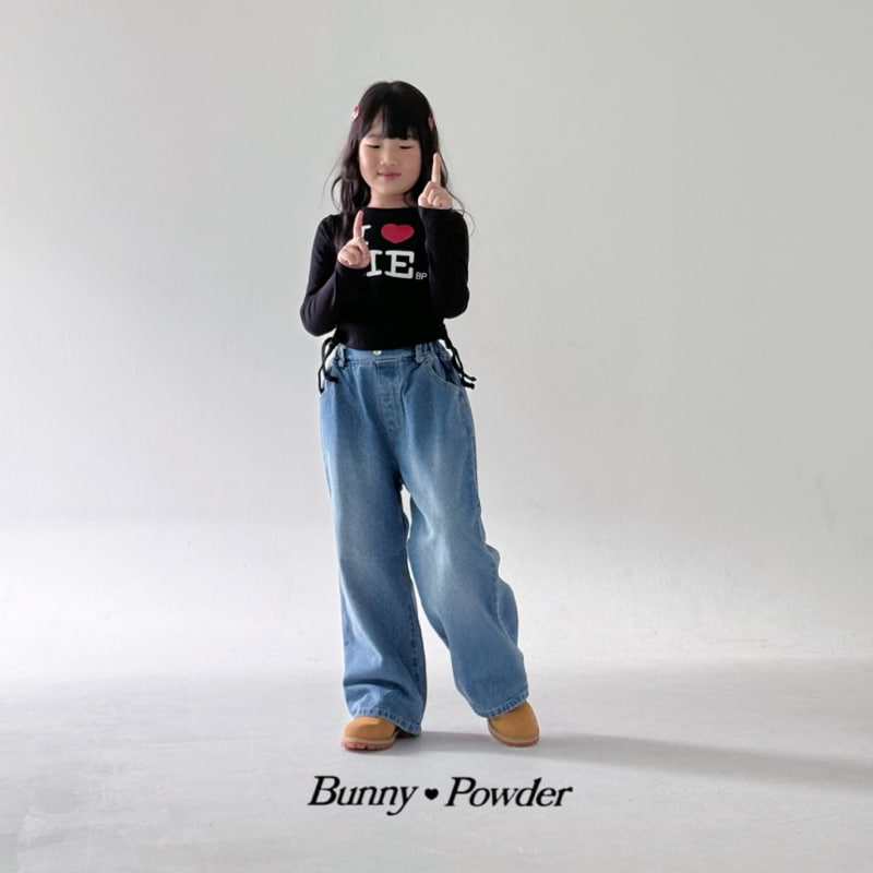 Bunny Powder - Korean Children Fashion - #littlefashionista - Vintage Denim Pants - 12