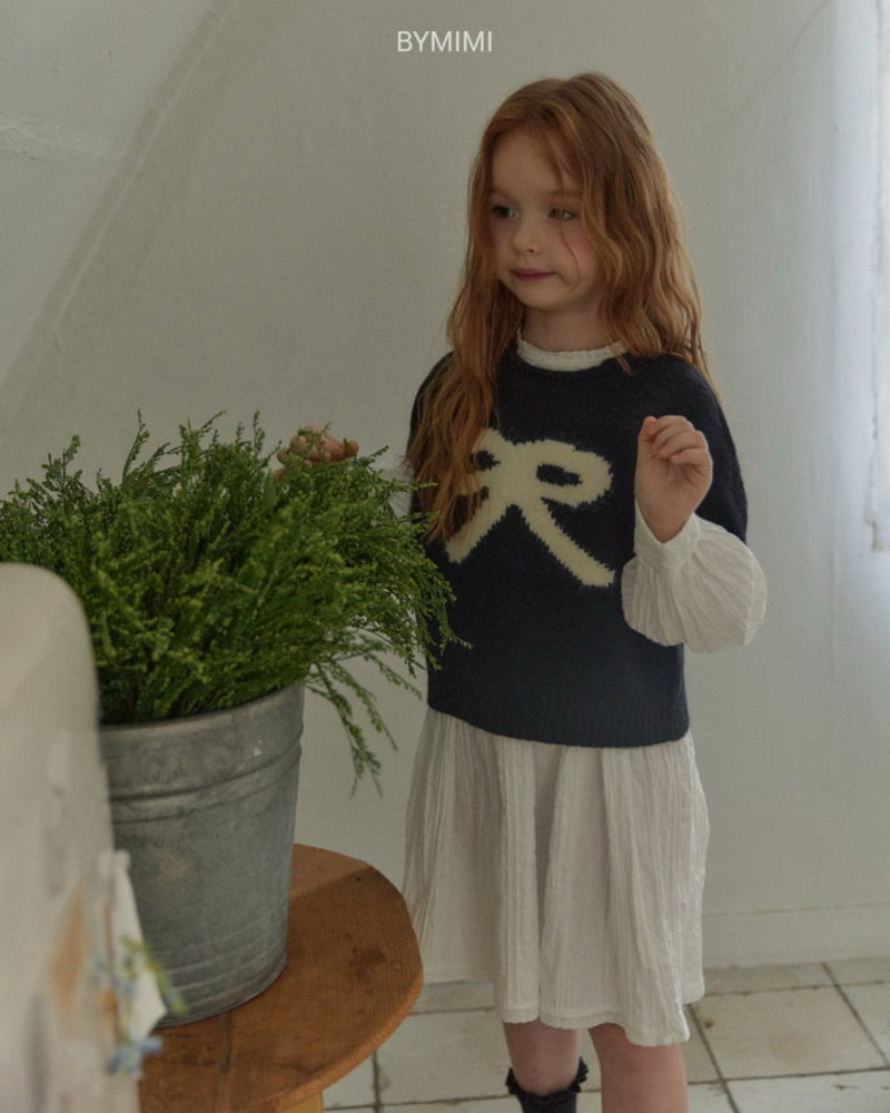Bymimi - Korean Children Fashion - #childrensboutique - Ribbon Knit Pullover - 3