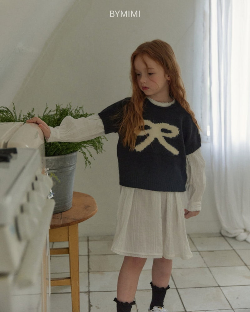 Bymimi - Korean Children Fashion - #childrensboutique - Ribbon Knit Pullover - 4