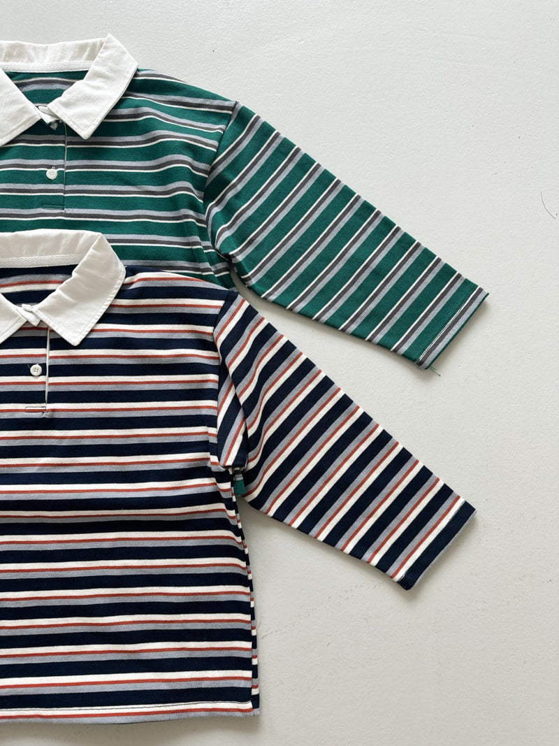 Coco beige - Korean Children Fashion - #childrensboutique - School Stripe Tee - 3