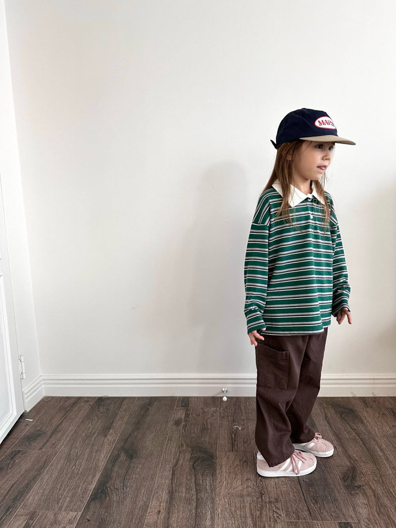 Coco beige - Korean Children Fashion - #kidsshorts - School Stripe Tee - 7