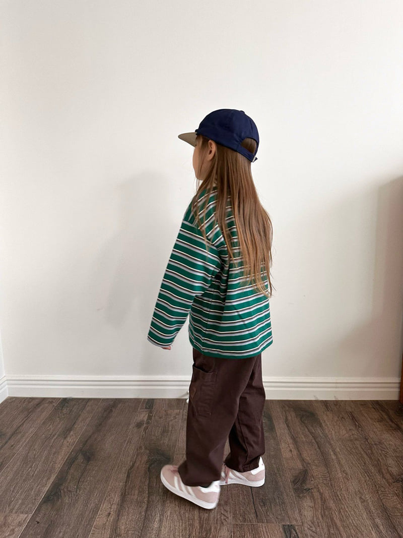 Coco beige - Korean Children Fashion - #kidsstore - School Stripe Tee - 8