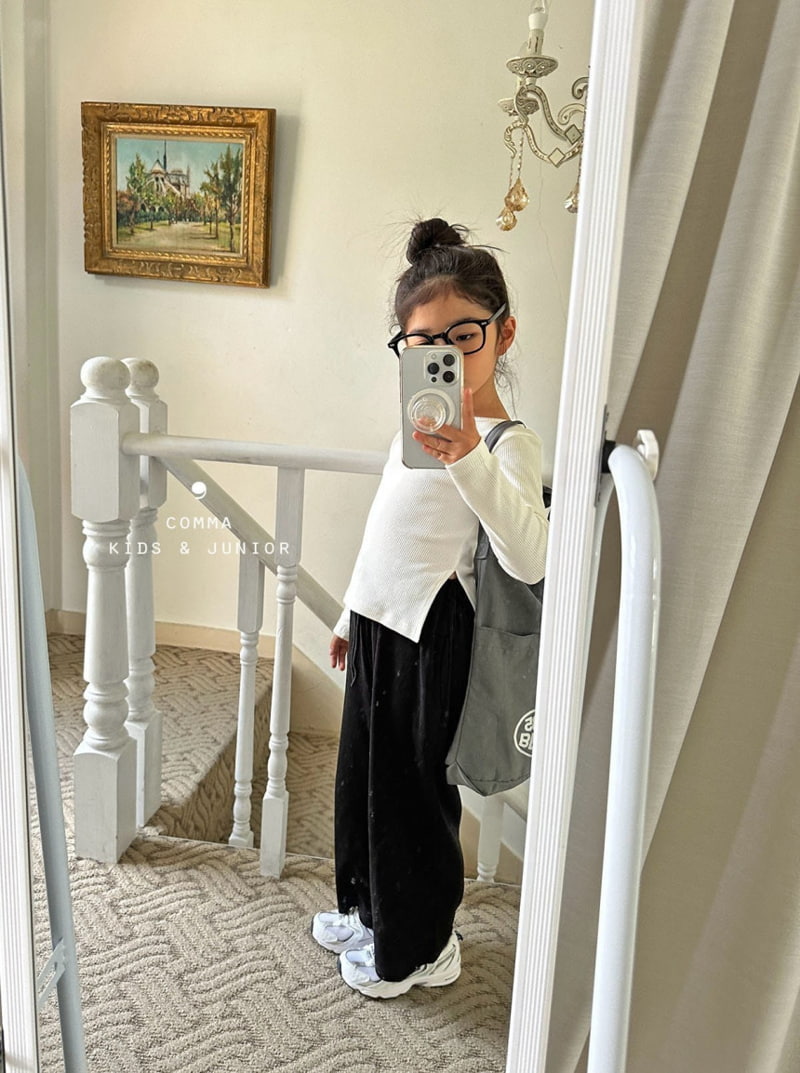 Comma - Korean Children Fashion - #childofig - Side Slit Tee - 8