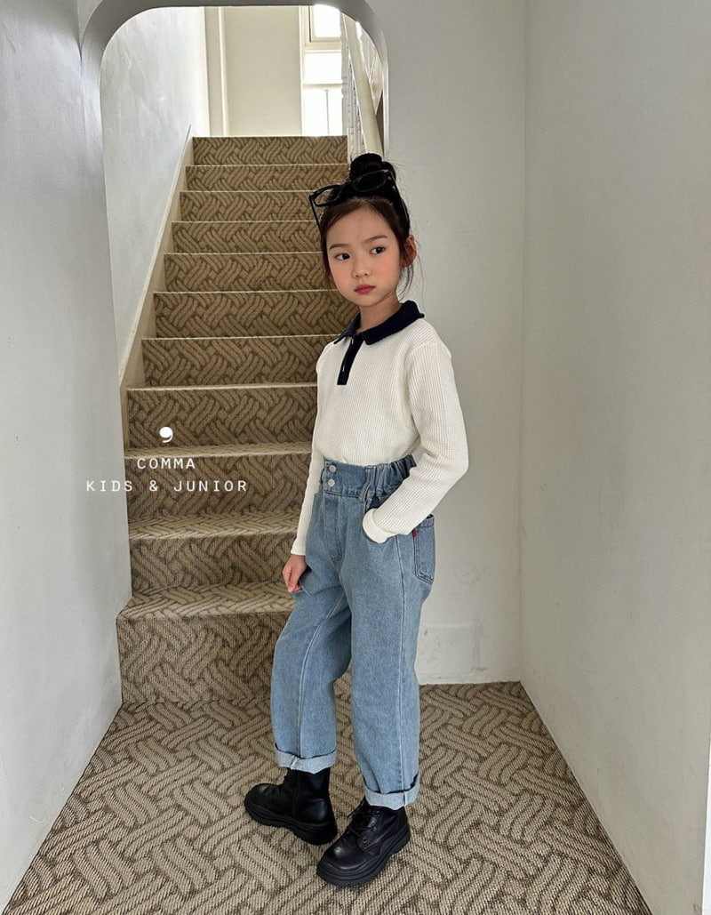 Comma - Korean Children Fashion - #kidzfashiontrend - Vintage Denim Pants - 2