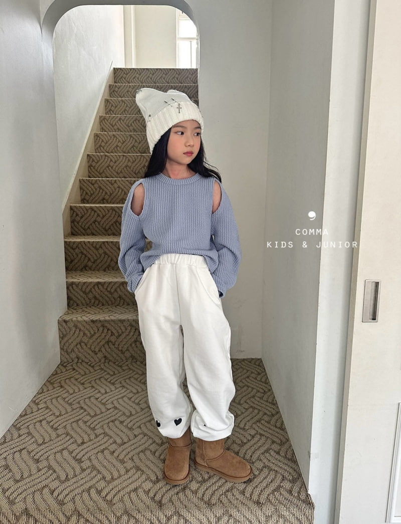 Comma - Korean Children Fashion - #minifashionista - Heart Jogger Pants - 7