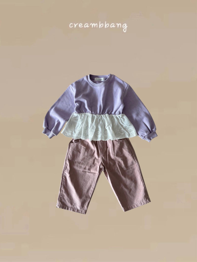 Cream Bbang - Korean Children Fashion - #designkidswear - Lace Sweatshirts - 9