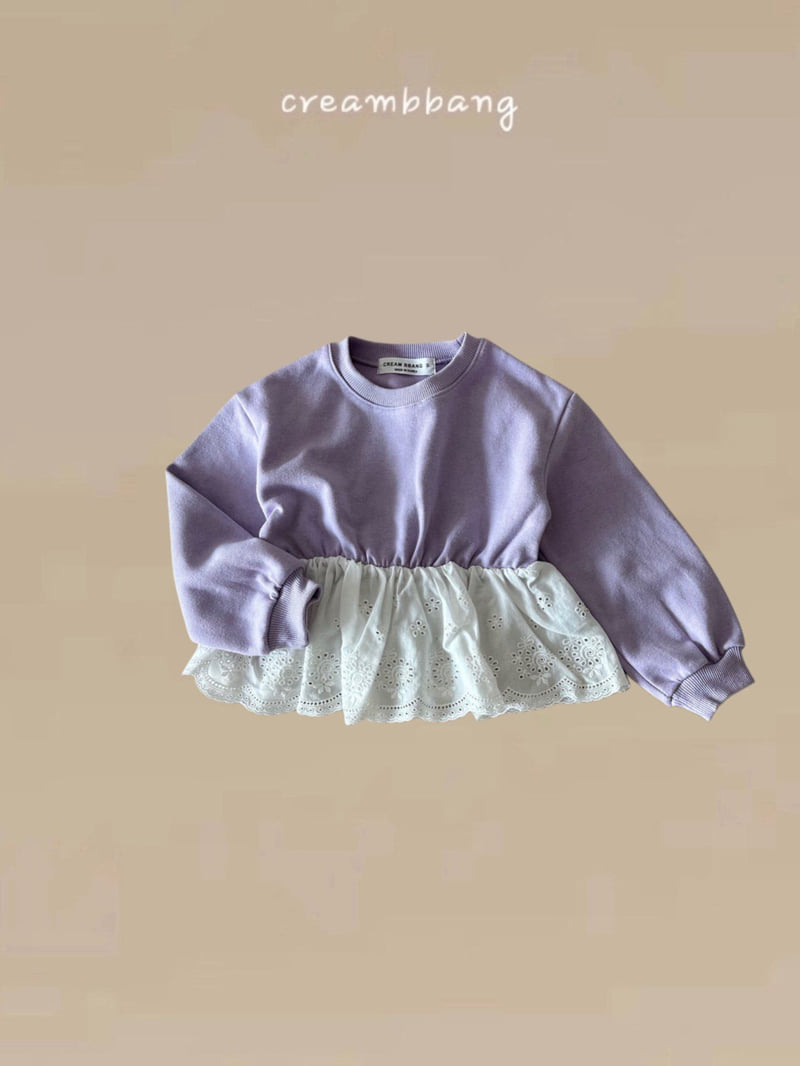 Cream Bbang - Korean Children Fashion - #prettylittlegirls - Lace Sweatshirts - 5