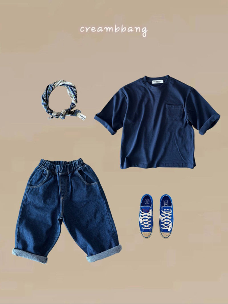 Cream Bbang - Korean Children Fashion - #prettylittlegirls - Wide Denim Baggy Pants - 8