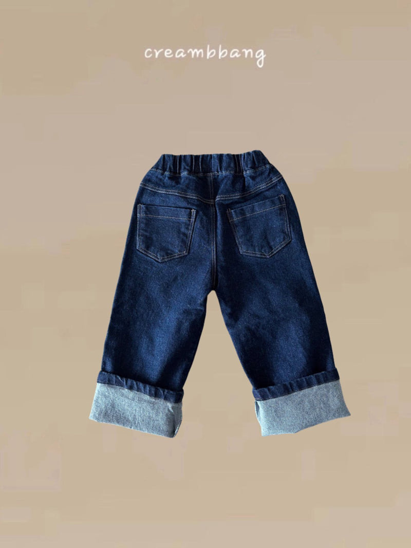 Cream Bbang - Korean Children Fashion - #stylishchildhood - Denim Roll-up Jeans - 10