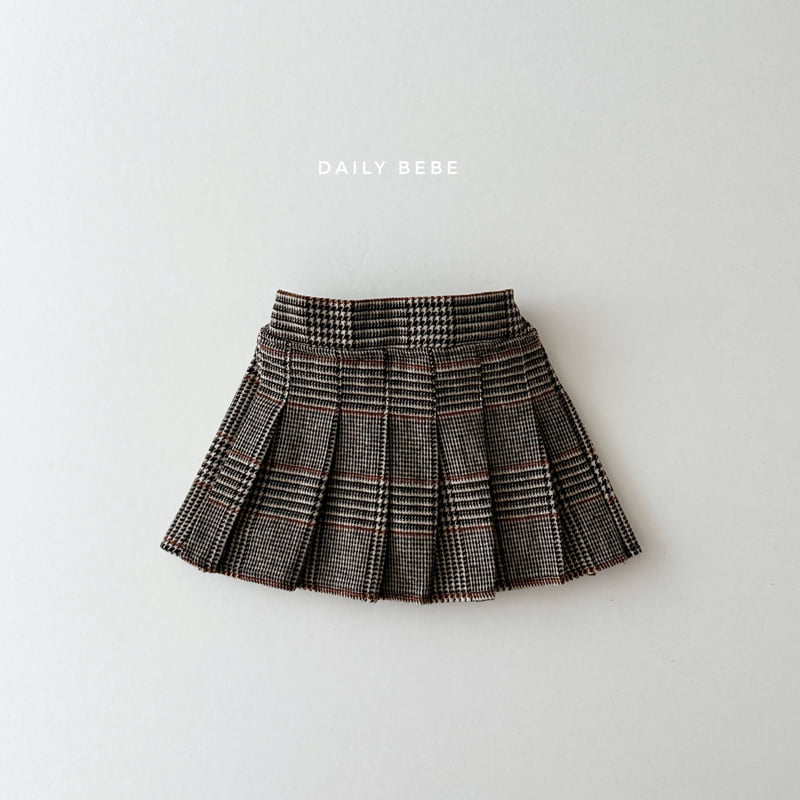 Daily Bebe - Korean Children Fashion - #fashionkids - Hound Check Skirt - 10