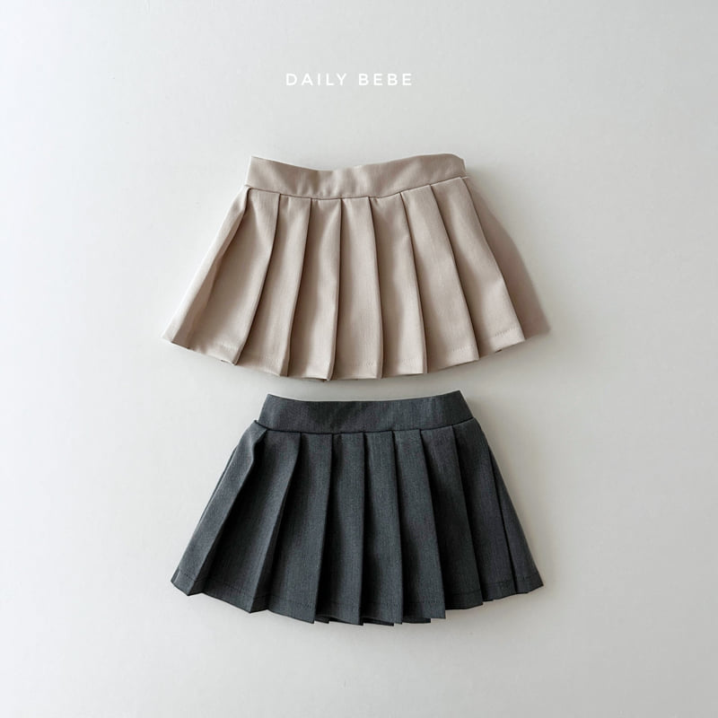 Daily Bebe - Korean Children Fashion - #fashionkids - Autum Pleats Skirt - 2