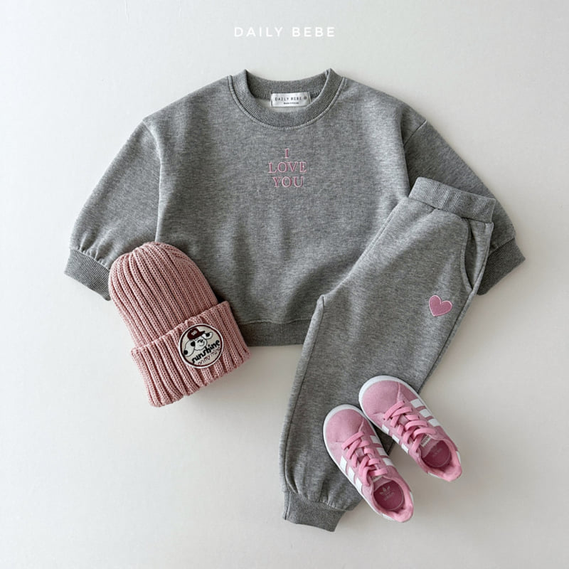 Daily Bebe - Korean Children Fashion - #prettylittlegirls - I Love Set - 5