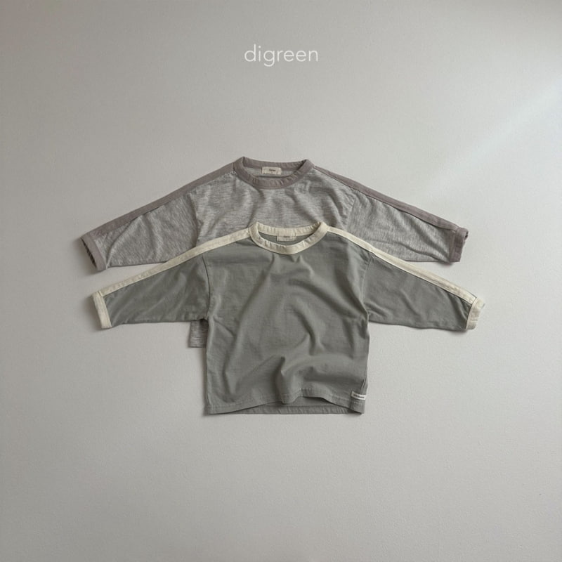 Digreen - Korean Children Fashion - #childofig - Line Long Tee - 2