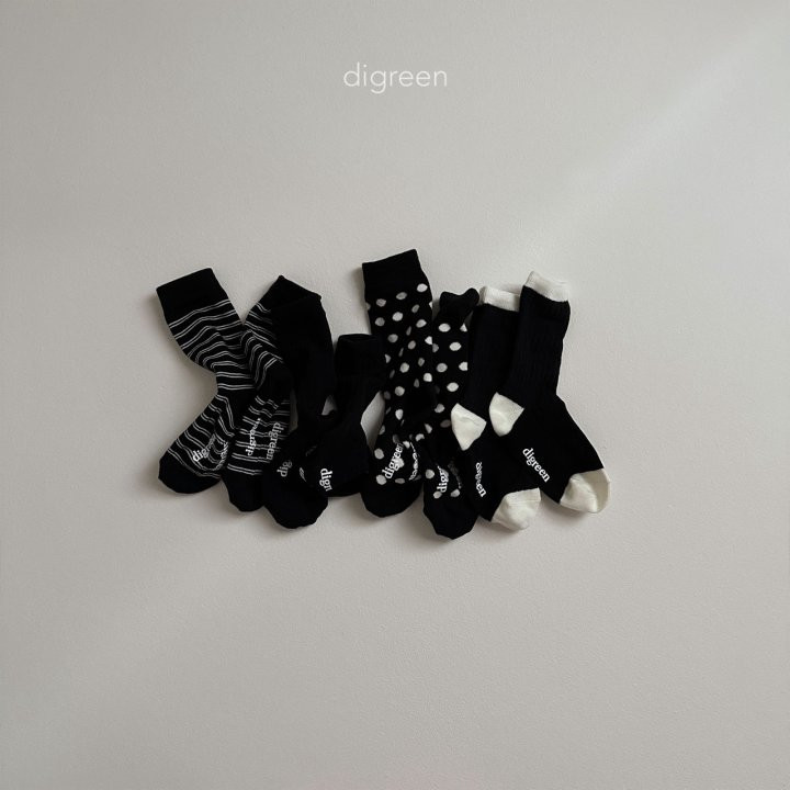 Digreen - Korean Children Fashion - #childofig - Together Socks Black
