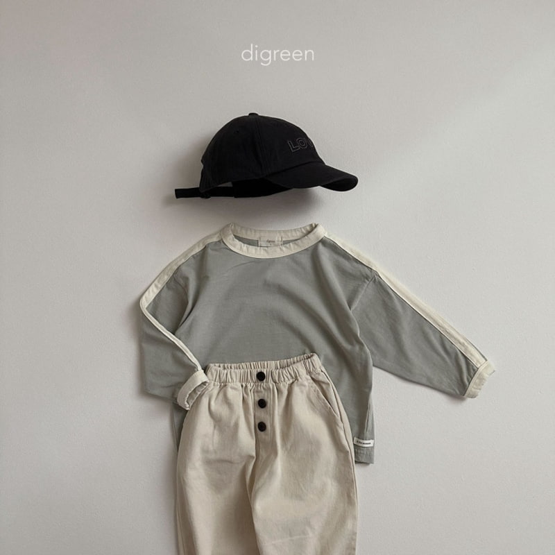 Digreen - Korean Children Fashion - #discoveringself - Line Long Tee - 5