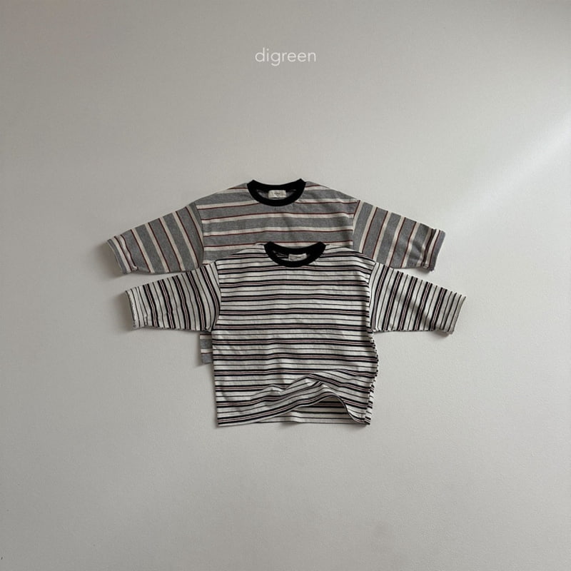 Digreen - Korean Children Fashion - #magicofchildhood - Multi Stripe Tee - 4