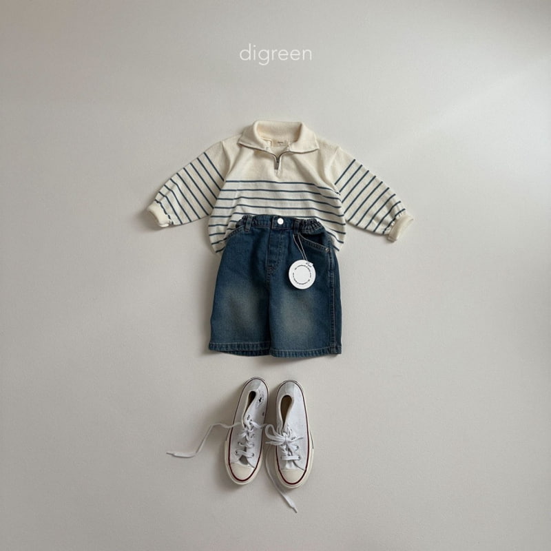 Digreen - Korean Children Fashion - #prettylittlegirls - Burmuda Denim Pants - 11