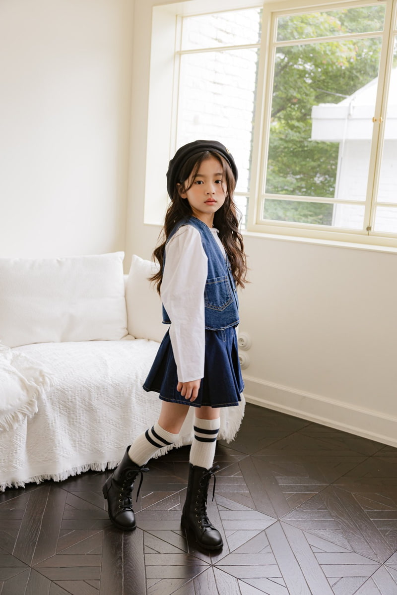 Dore Dore - Korean Children Fashion - #discoveringself - Denim Vest - 12