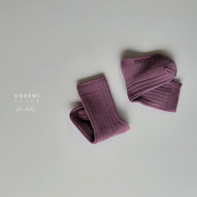 Doremi Socks - Korean Baby Fashion - #onlinebabyshop - Macaron Rib Socks (set of 4) - 11