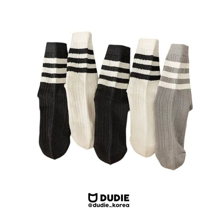 Dudie - Korean Children Fashion - #designkidswear - Stripe Socks - 6