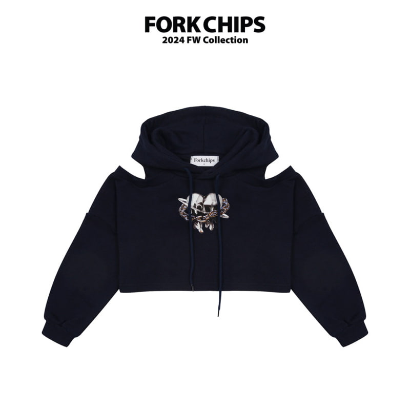 Fork Chips - Korean Children Fashion - #designkidswear - Love Chain Hood Top - 2