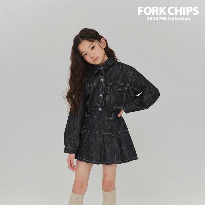 Fork Chips - Korean Children Fashion - #kidsstore - Ov Stitch Shirt - 2