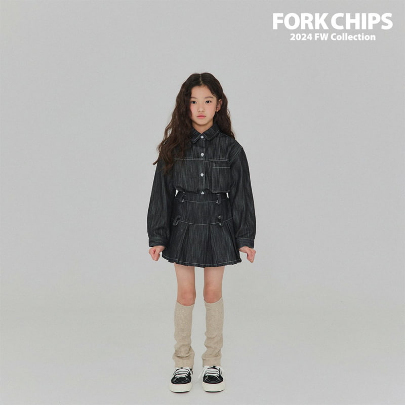 Fork Chips - Korean Children Fashion - #kidzfashiontrend - Ov Stitch Shirt - 3